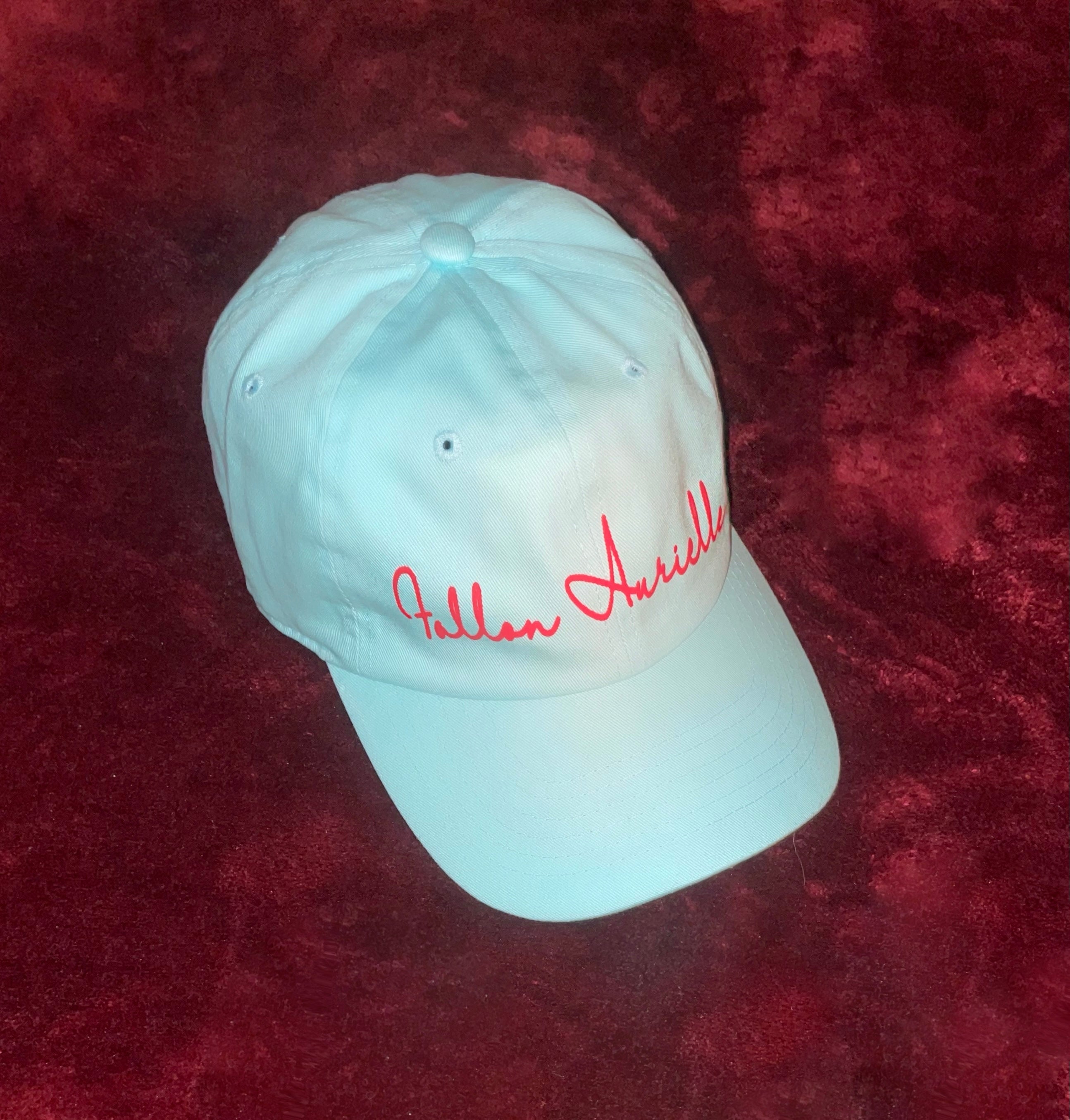 Fallon Aurielle Signature Dad Hat (Seafoam Green & Red)