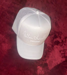 Fallon Aurielle Signature Chicago Trucker Snapback Hat (White On White)