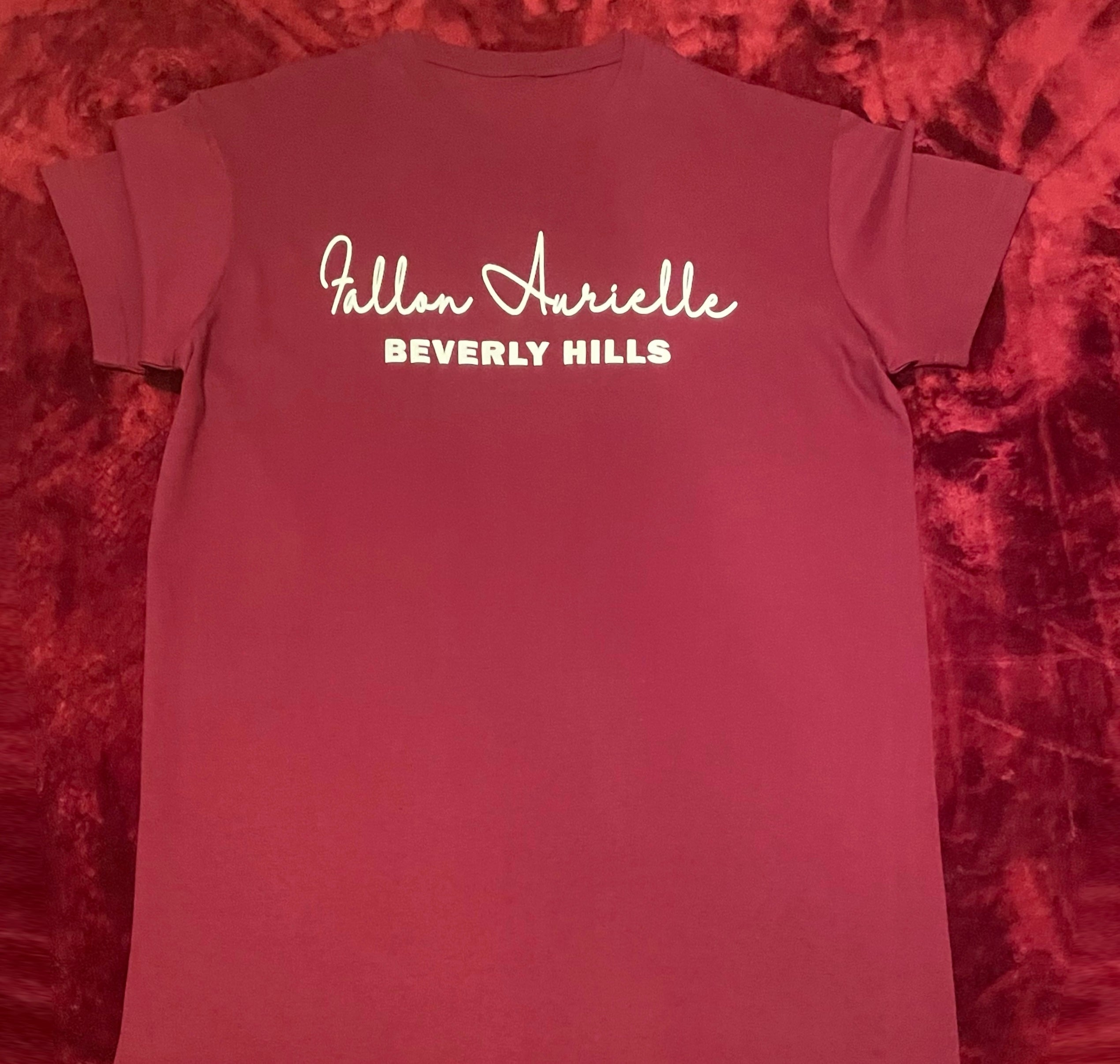 Fallon Aurielle Unisex Signature Beverly Hills Short Set (Burgundy & White)