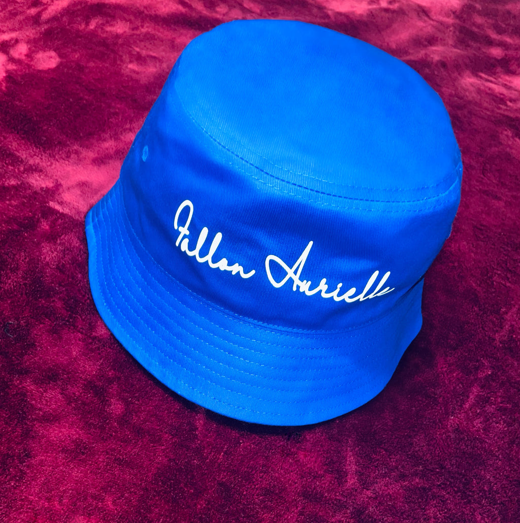 Fallon Aurielle Signature Classic Bucket Hat (Royal Blue & White)