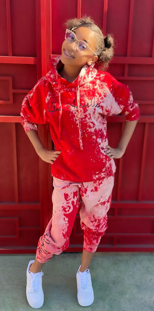 Fallon Aurielle Kids & Unisex Adults Signature Revenge Jogging Set (Red & White)
