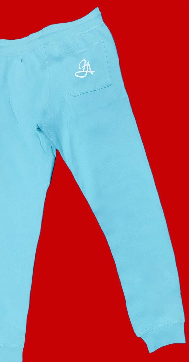 Fallon Aurielle & F.A. Unisex Signature 3 Piece Jogger Set (Seafoam Green & White)