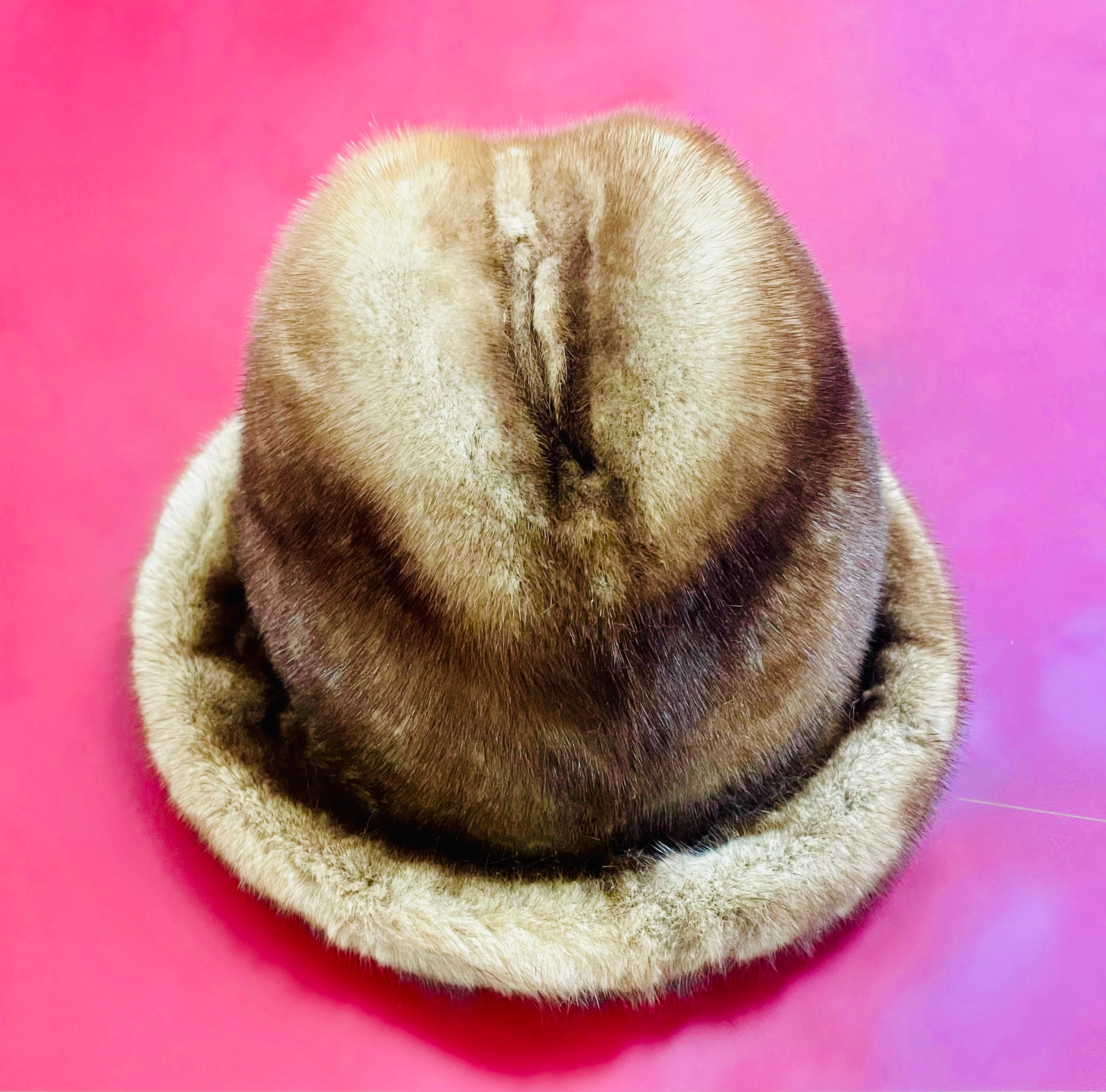 Fallon Aurielle Mink Fur Hat (Natural Brown)
