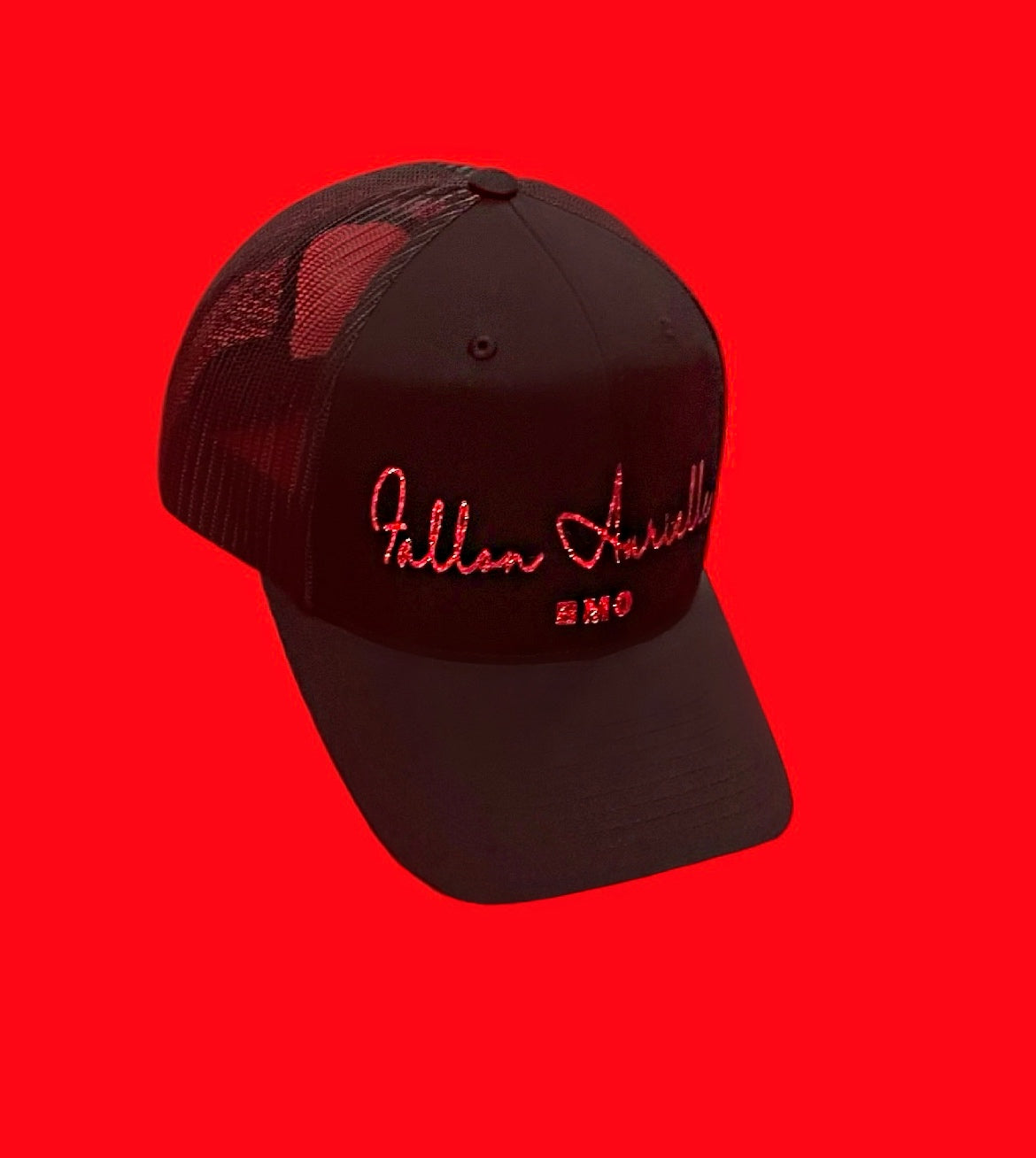 Fallon Aurielle Unisex Signature (BMO) Detroit Rep Yo Set Members Only Jacket (Black & Red Sparkle)