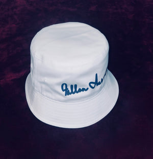 Fallon Aurielle Signature 2 Tone Bucket Hat (White, Denim Blue & Black)