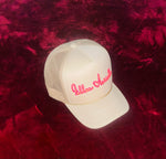 Fallon Aurielle Signature 2 Tone Snapback Hat (Cream, Neon Orange & Pink)