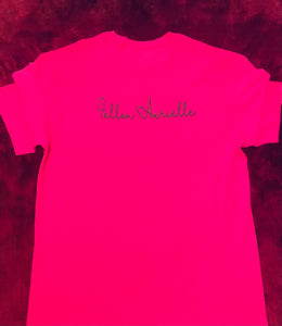 Fallon Aurielle Unisex Signature T-Shirt (Neon Pink & Black)