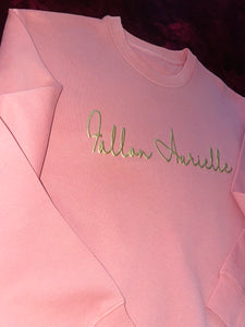 Fallon Aurielle Unisex Signature Crewneck Sweater (Peach & Gold)