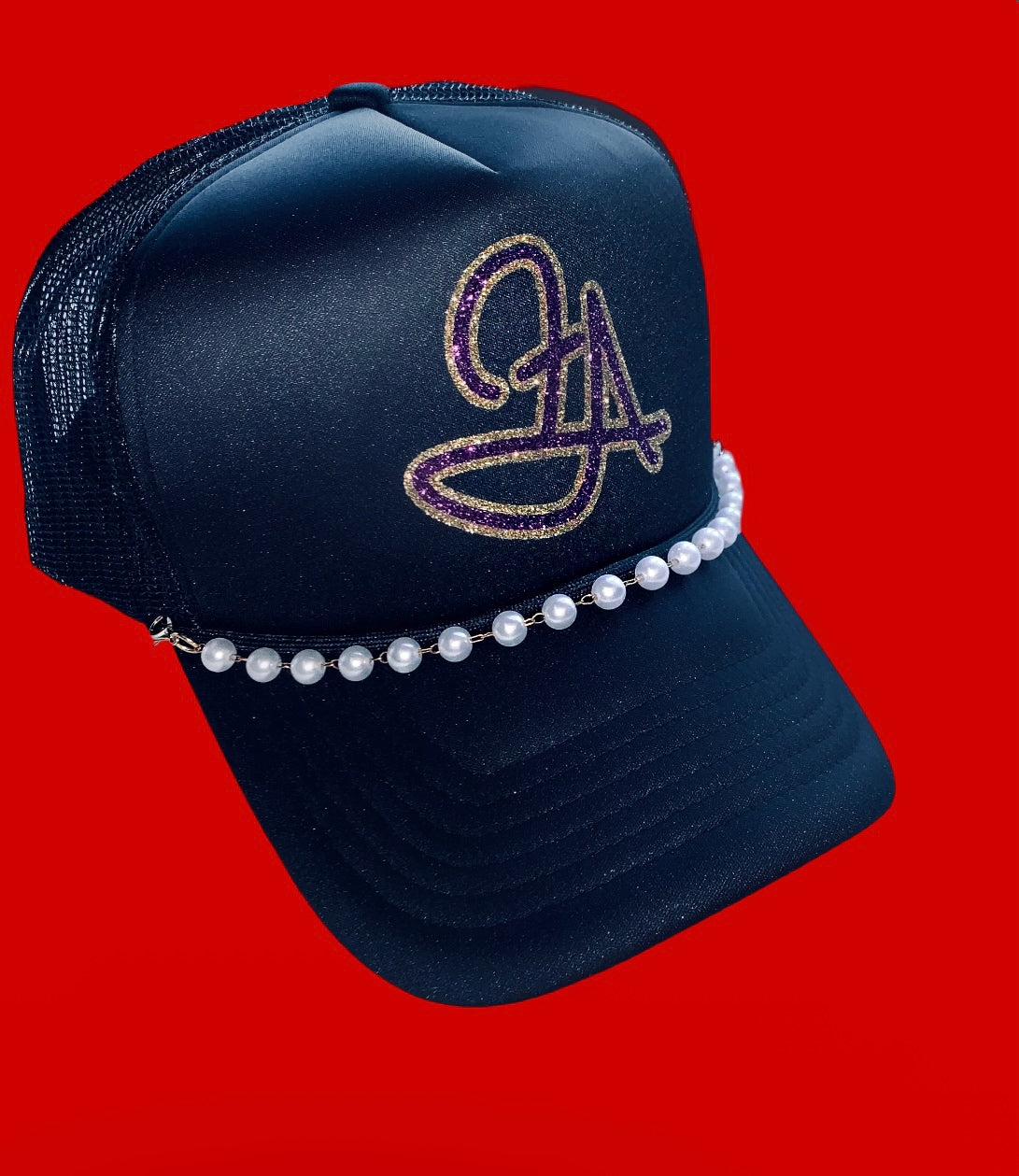 Fallon Aurielle Signature Classic 3 Piece Tennis Skirt Set (Black, White, Purple & Gold)