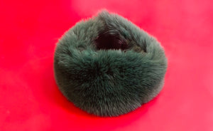 Fallon Aurielle Fox Fur Headband (Black, Money Green, Hot Pink, Red & White