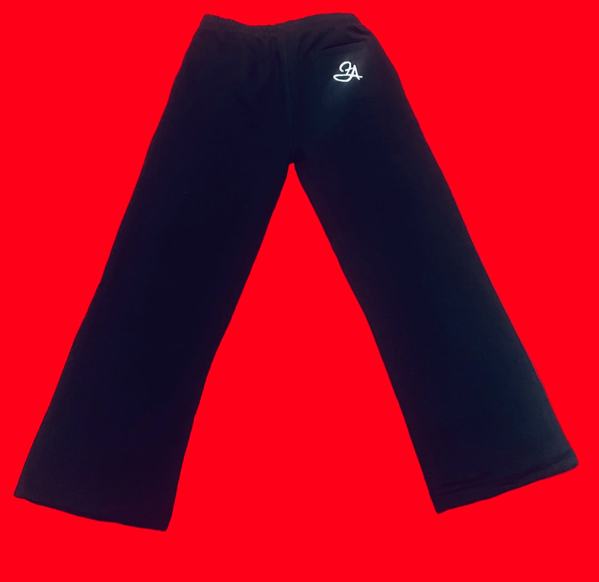 Fallon Aurielle
Unisex Signature Rep Yo Initial (A) 
A-Z Stacked Jogging Set (Black & Silver)