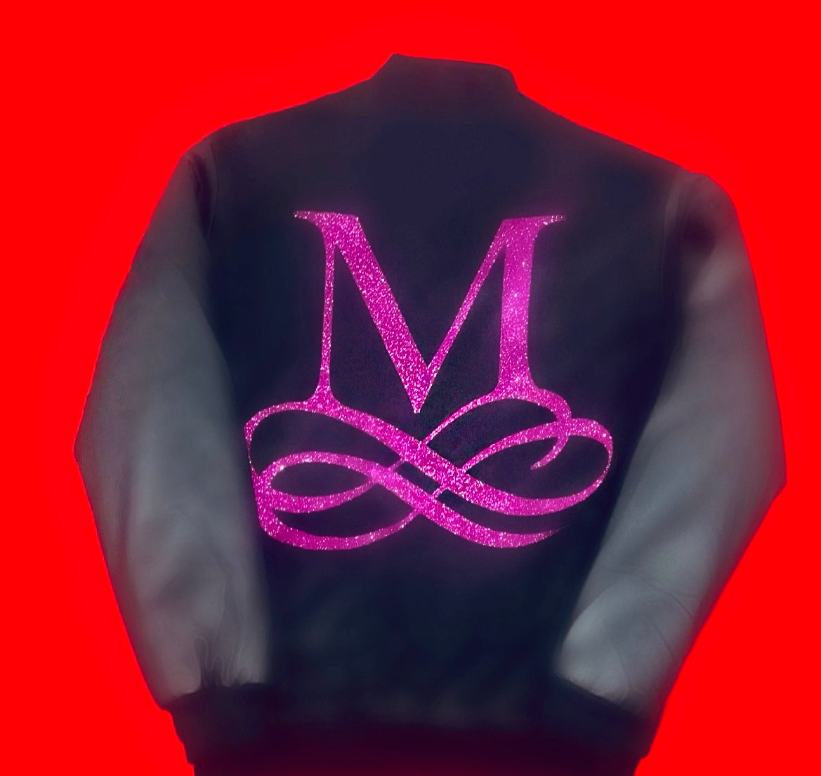 Fallon Aurielle Unisex Signature Rep Yo Initial (M) Members Only Jacket (Black & Magenta Purple)