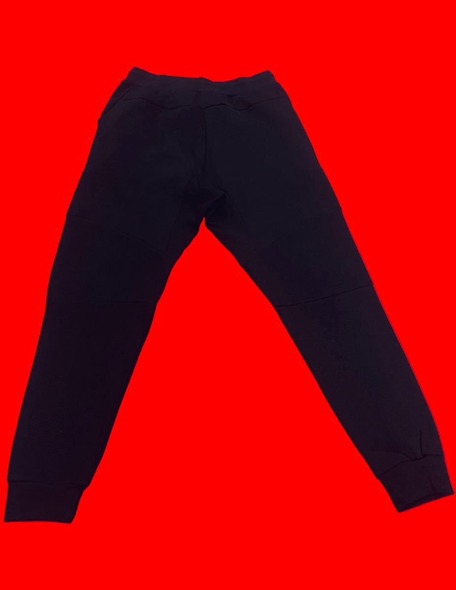 Fallon Aurielle 2 Tone Unisex Signature Classic Zip Hoodie Jogging Set (Black & Red)