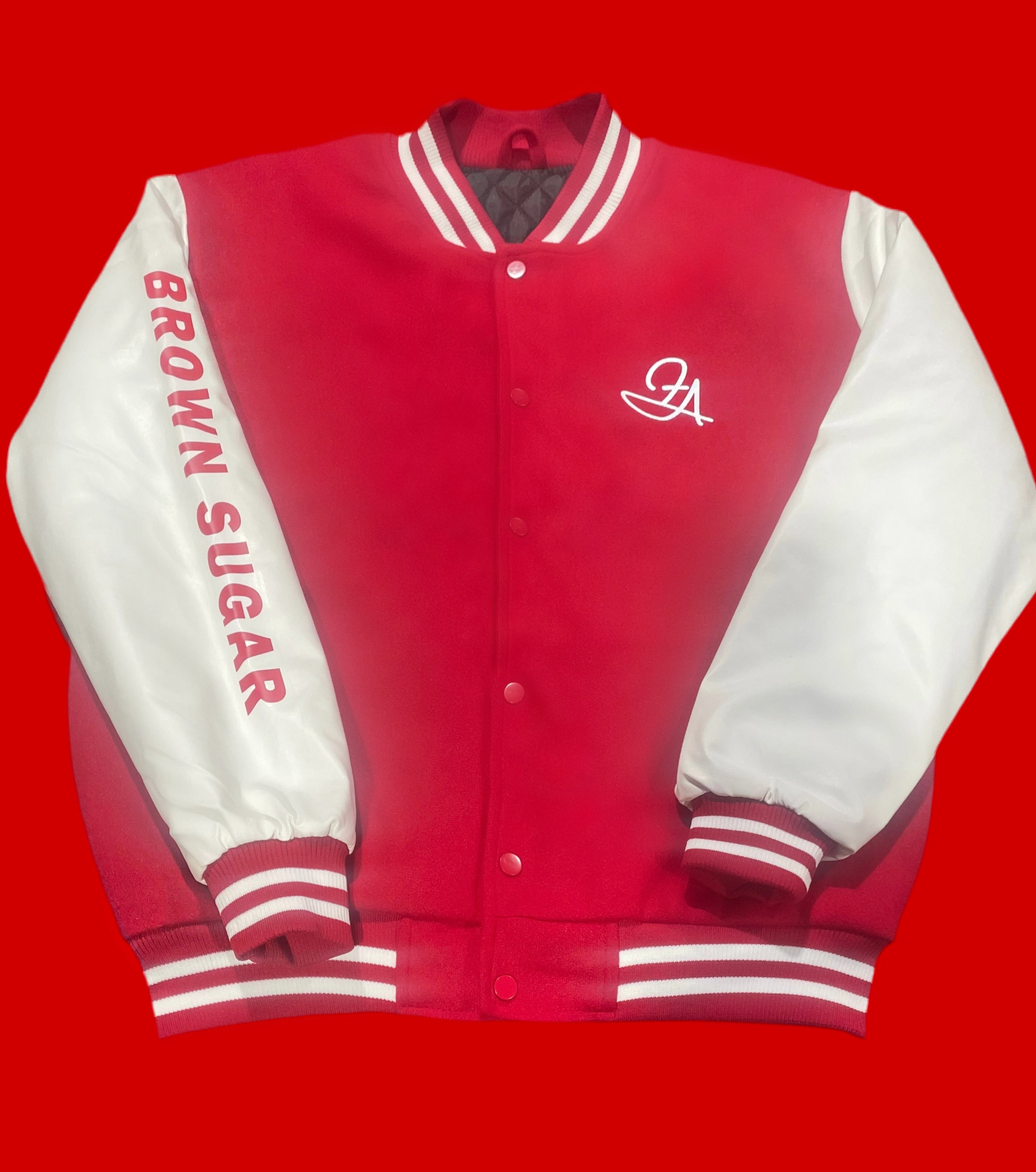 Fallon Aurielle Unisex Signature Detroit Rep Yo Set & Name Members Only Jacket (Red & White
