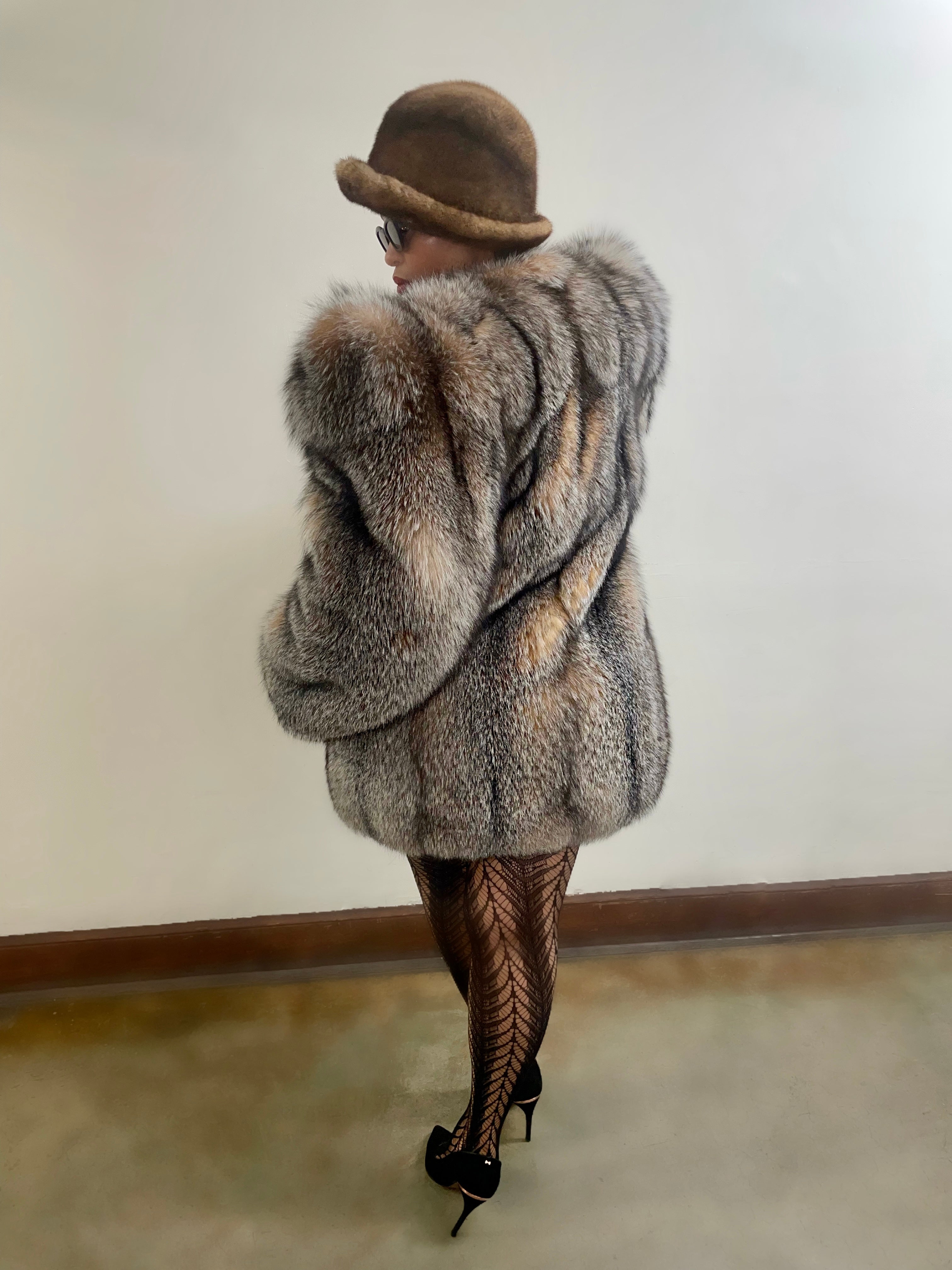Fallon Aurielle Mink Fur Hat (Natural Brown)