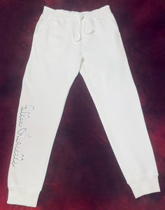 Fallon Aurielle Unisex Signature Joggers (White & Matte Silver)