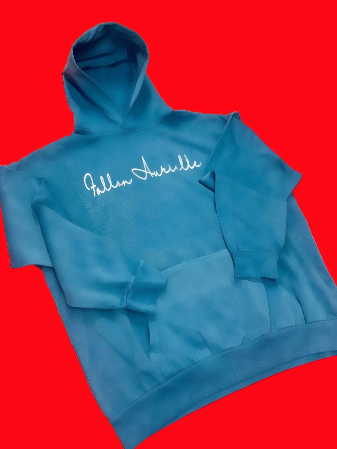 Fallon Aurielle Unisex Signature Mineral Wash Leo Lion Logo & Name Zodiac Jogger Set (Detroit Honolulu Blue, Faded Denim Blue & Platinum)