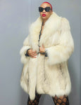 Fallon Aurielle Fox & Lynx Crème De La Crème Fur Coat (Cream)