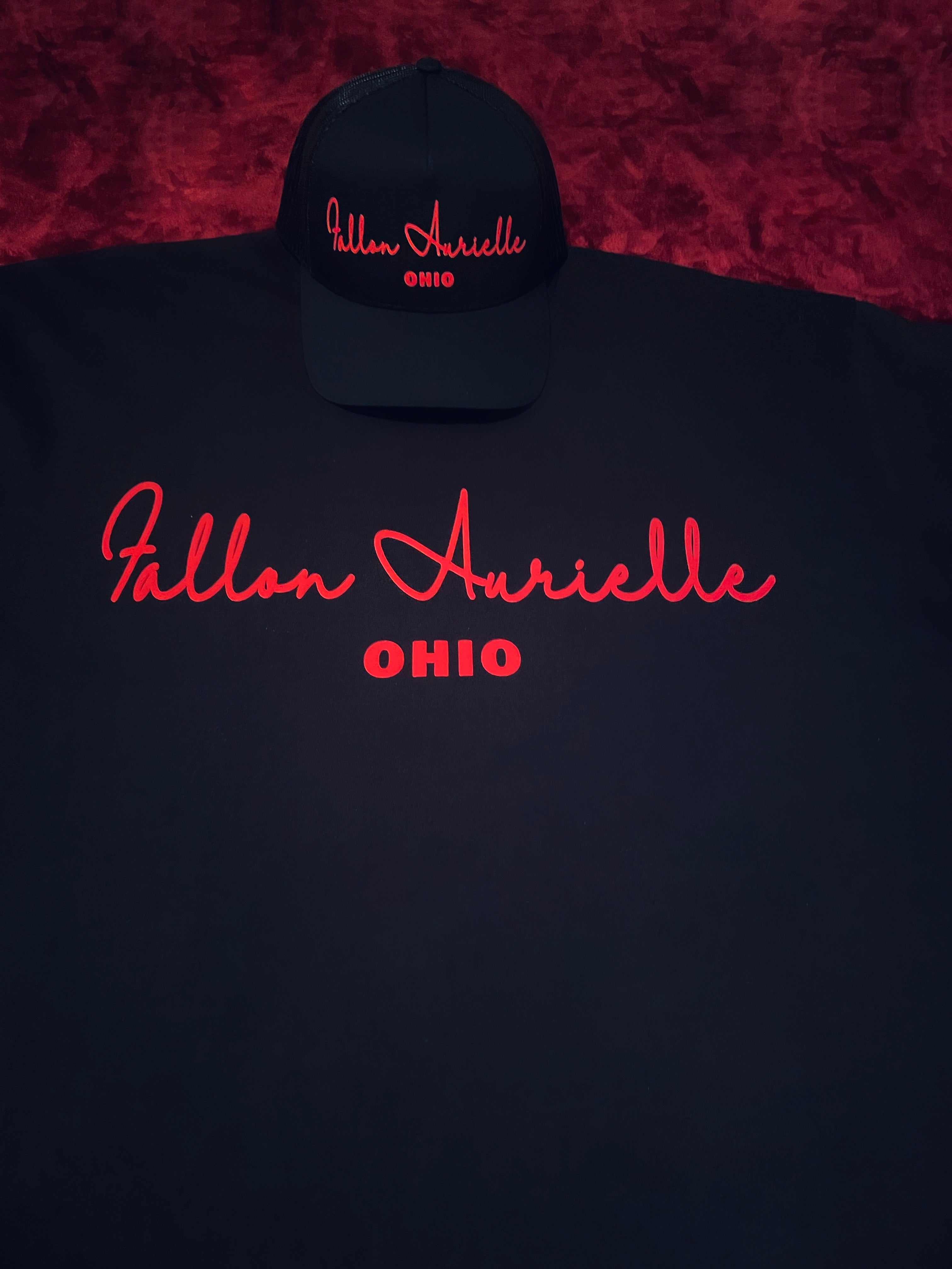 Fallon Aurielle Signature Ohio Rep Yo Set Trucker Snapback Hat (Black & Red)