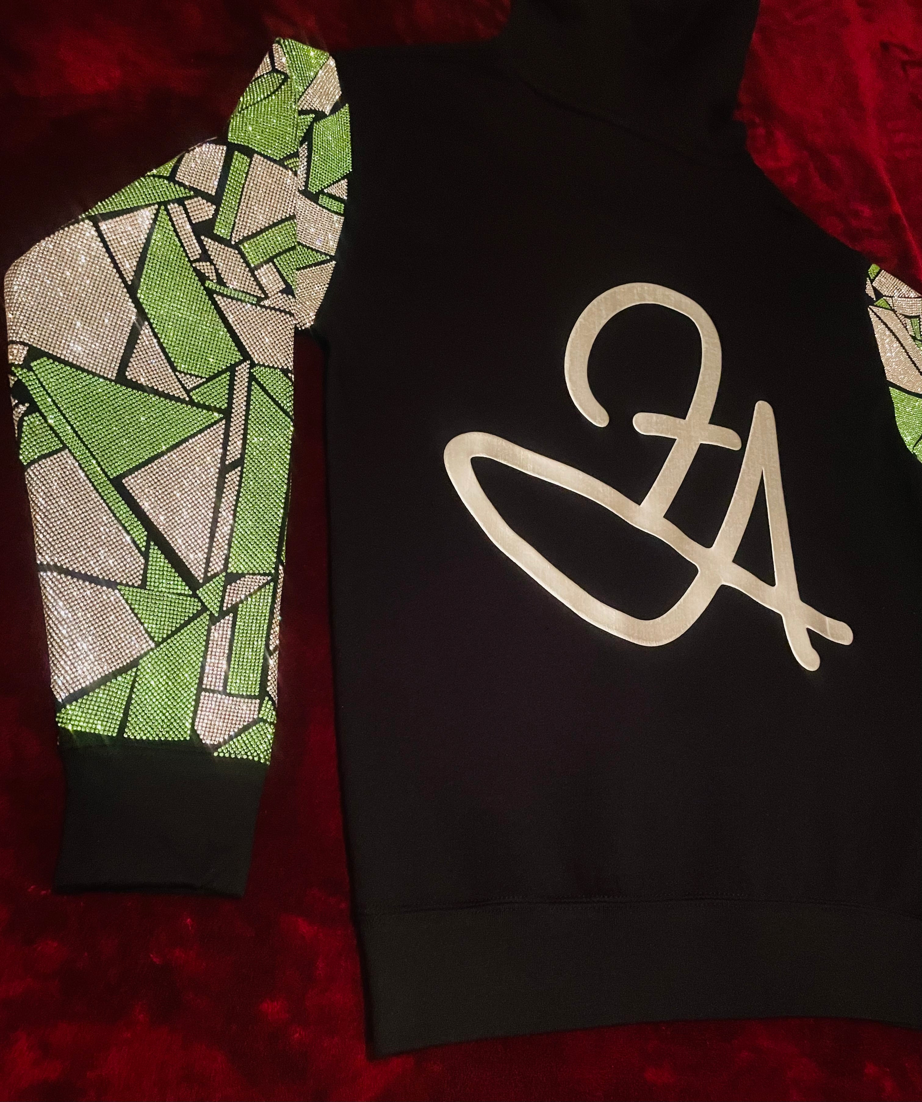 Fallon Aurielle Unisex Signature Celebration Jogging Set (Black, Silver & Lime Green)