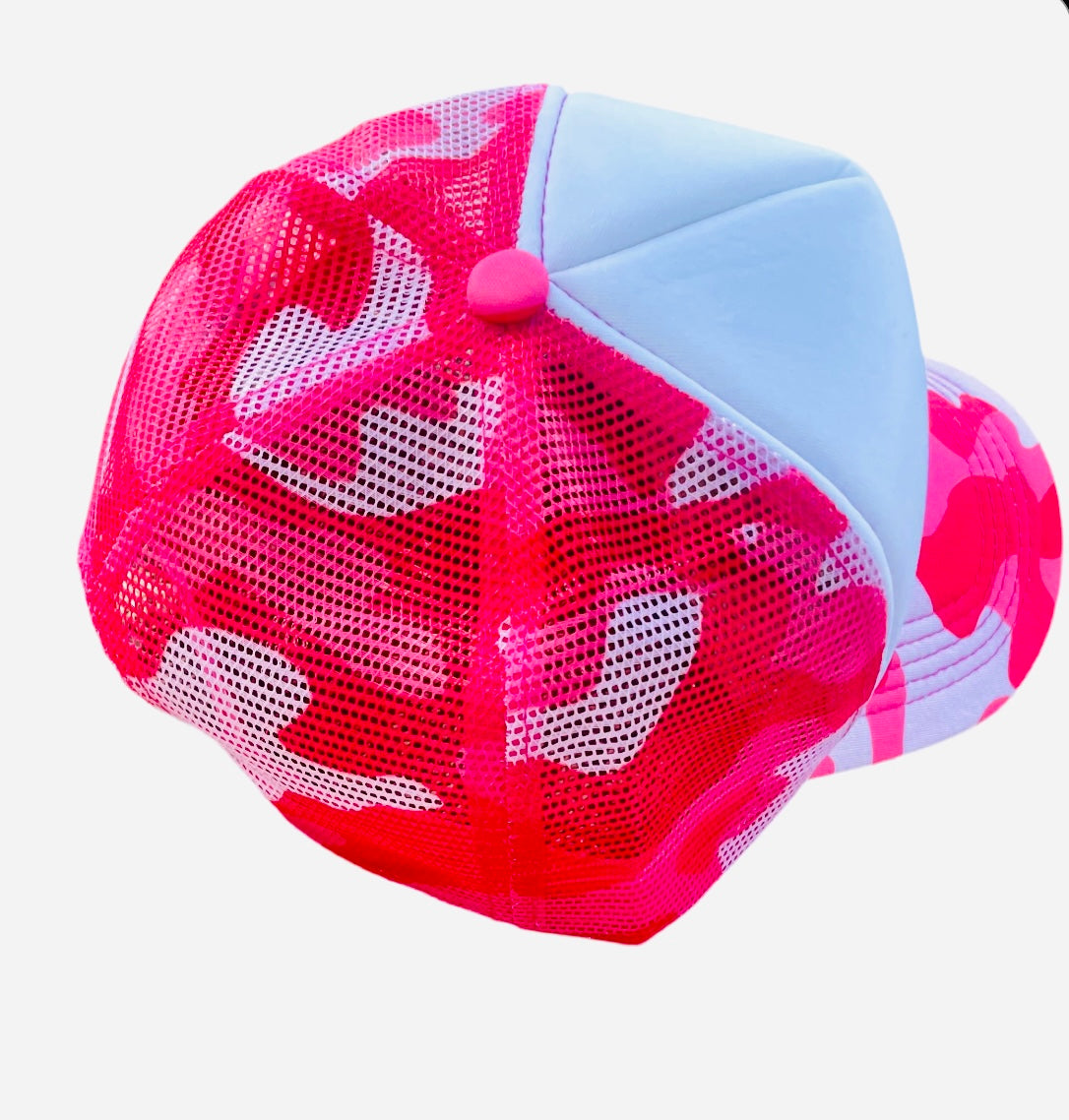 Fallon Aurielle Signature Classic 3 Piece Tennis Skirt Set (White & Pink Camo)