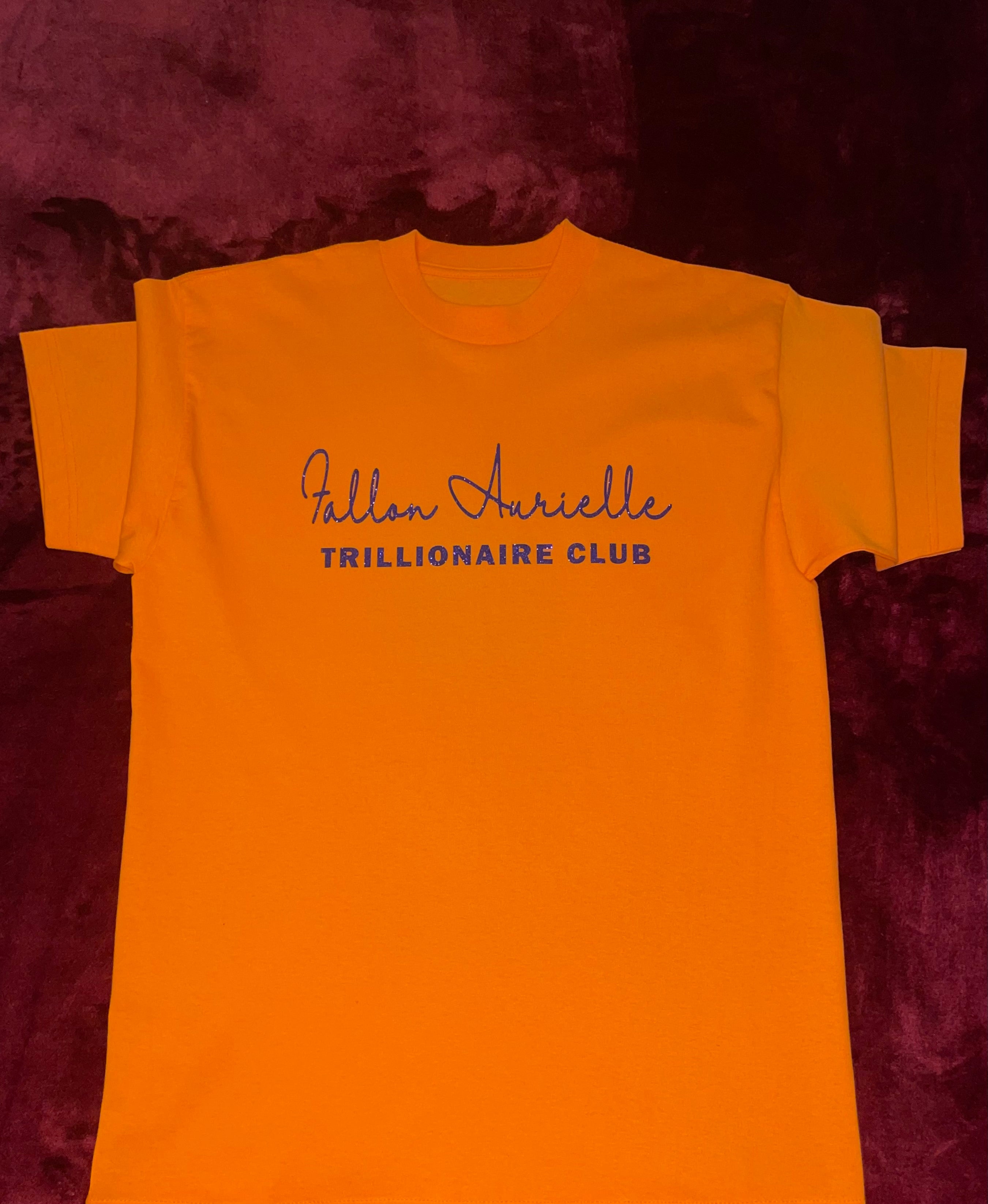 Fallon Aurielle Unisex Signature Trillionaire Club Stacked Jogger Set (Orange & Navy Blue)