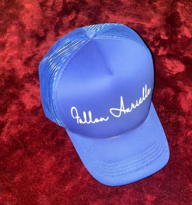 Fallon Aurielle Signature Trucker Snapback Hat (Royal Blue & White)