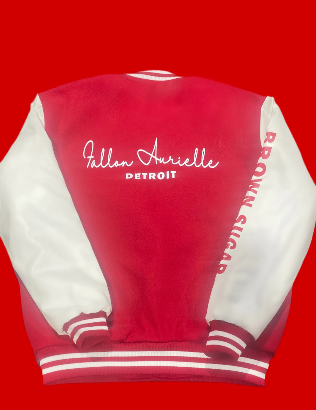 Fallon Aurielle Unisex Signature Detroit Rep Yo Set & Name Members Only Jacket (Red & White