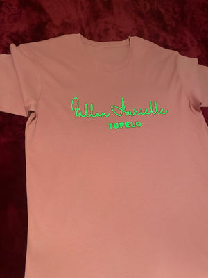 Fallon Aurielle Unisex Signature Tupelo T-Shirt (Peach, Lime Green & Gold)