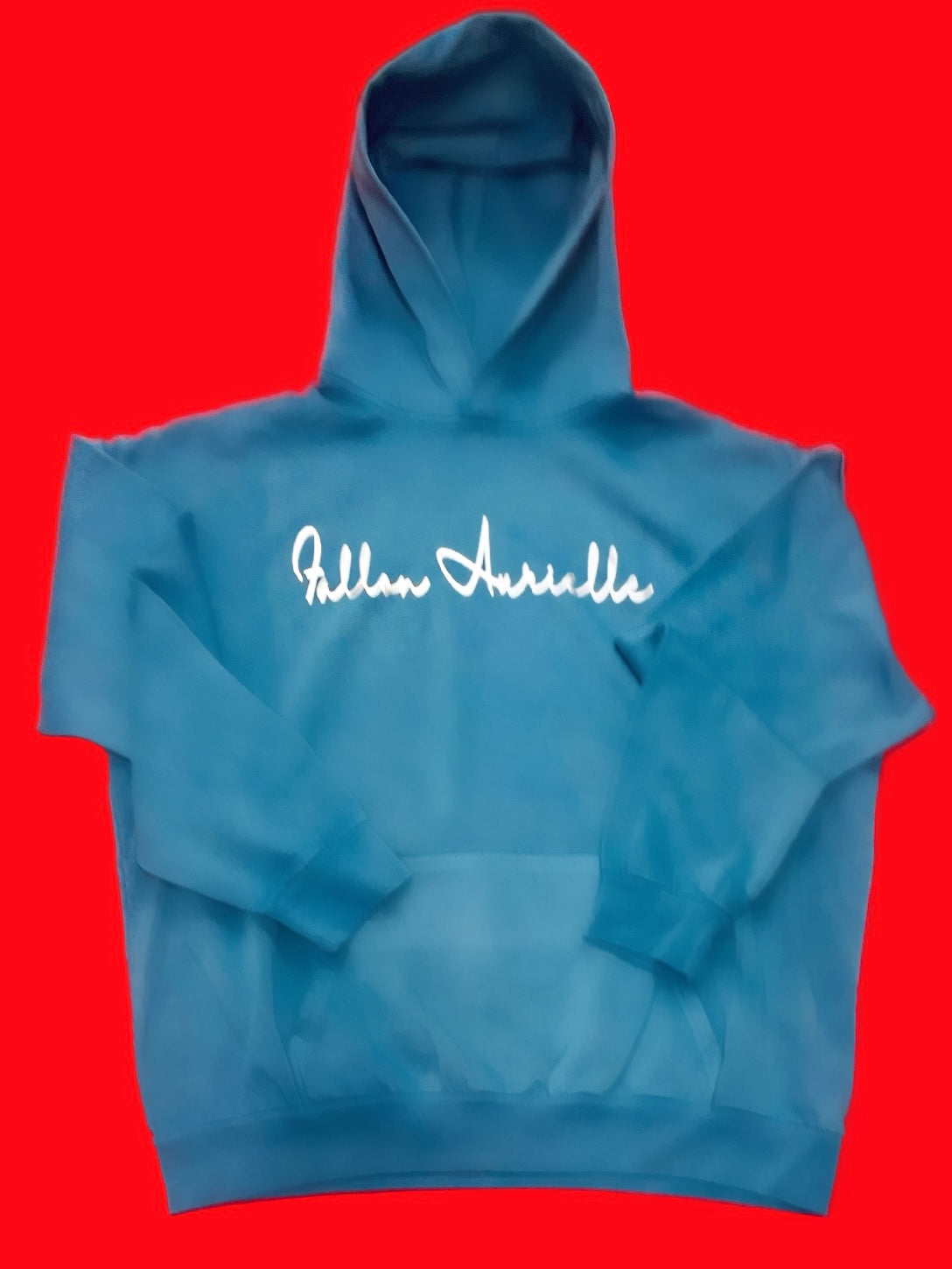 Fallon Aurielle Unisex Signature Mineral Wash Leo Lion Logo & Name Zodiac Jogger Set (Detroit Honolulu Blue, Faded Denim Blue & Platinum)