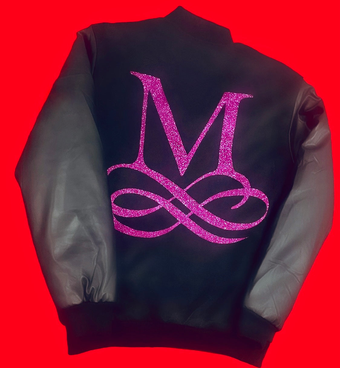 Fallon Aurielle Unisex Signature Rep Yo Initial (M) Members Only Jacket (Black & Magenta Purple)