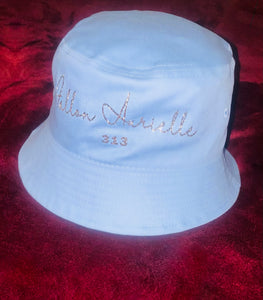 Fallon Aurielle Signature 313 Rep Yo Set Area Code Bucket Hat (Powder Blue & Silver)