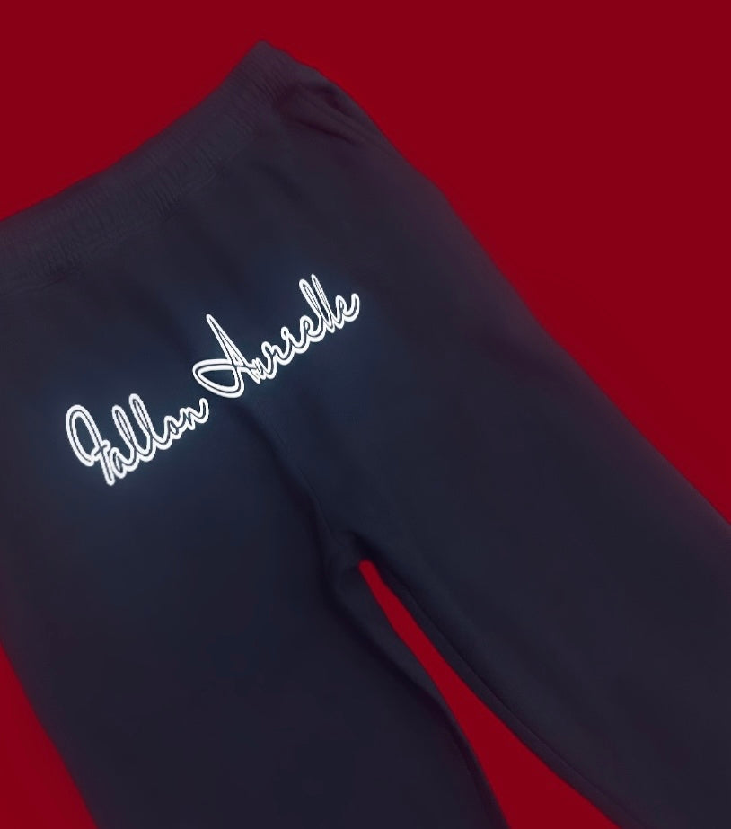 Fallon Aurielle Unisex 2 Tone Signature Classic 3 Piece Jogger Set (Black & White)