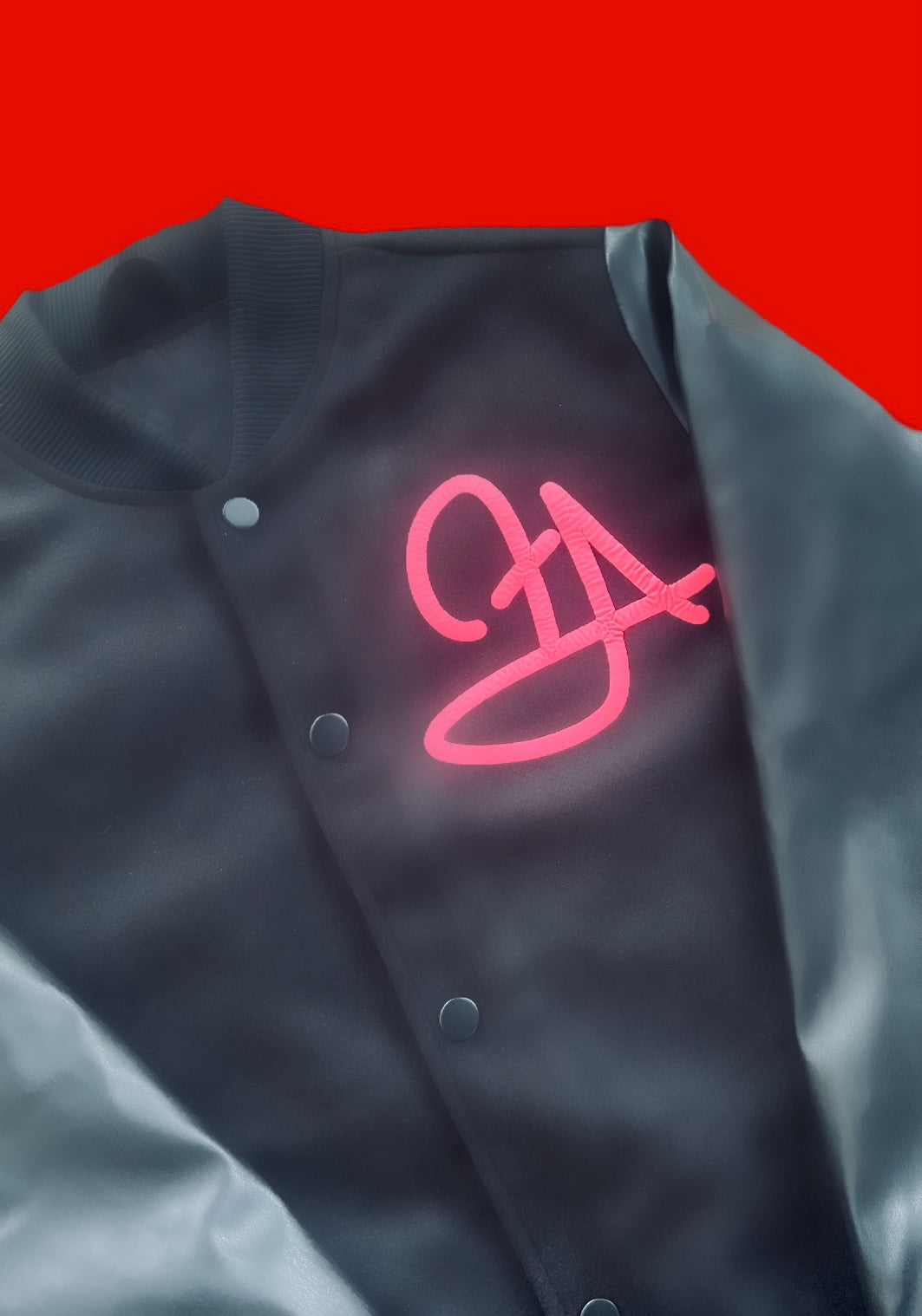 Fallon Aurielle Unisex Signature Los Angeles Rep Yo Set Members Only Jacket (Black & Neon Pink)