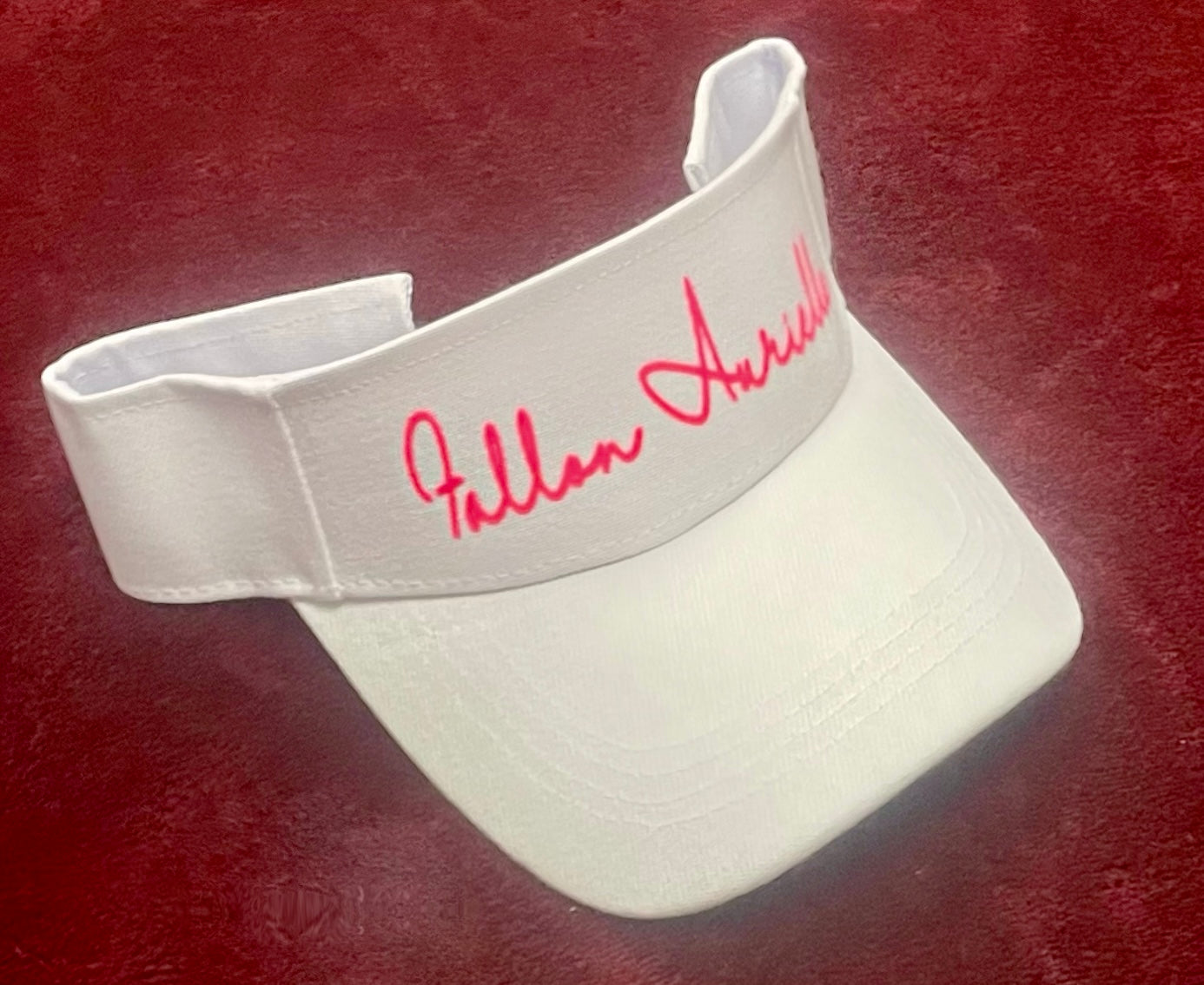 Fallon Aurielle Signature Classic 3 Piece Tennis Skirt Set (White & Neon Pink)