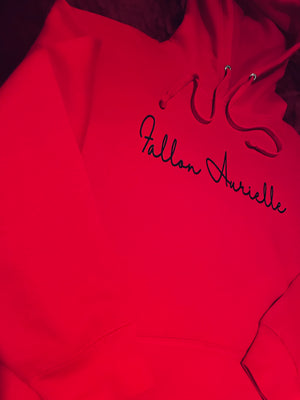 Fallon Aurielle Unisex Signature Hoodie (Red & Black)