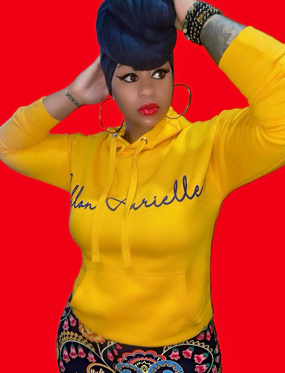 Blue Mania Curvy Plus Leggings (Navy Blue & Rainbow Multi)