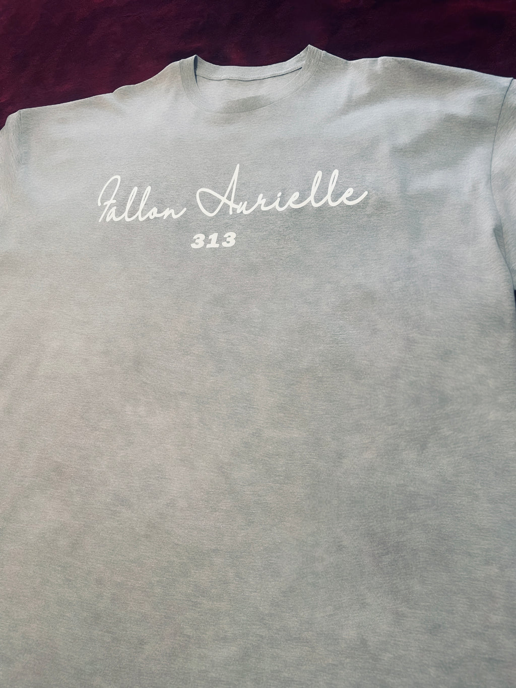 Fallon Aurielle Unisex Signature 313 Rep Yo Set Area Code T-Shirt (Silver Gray & White)