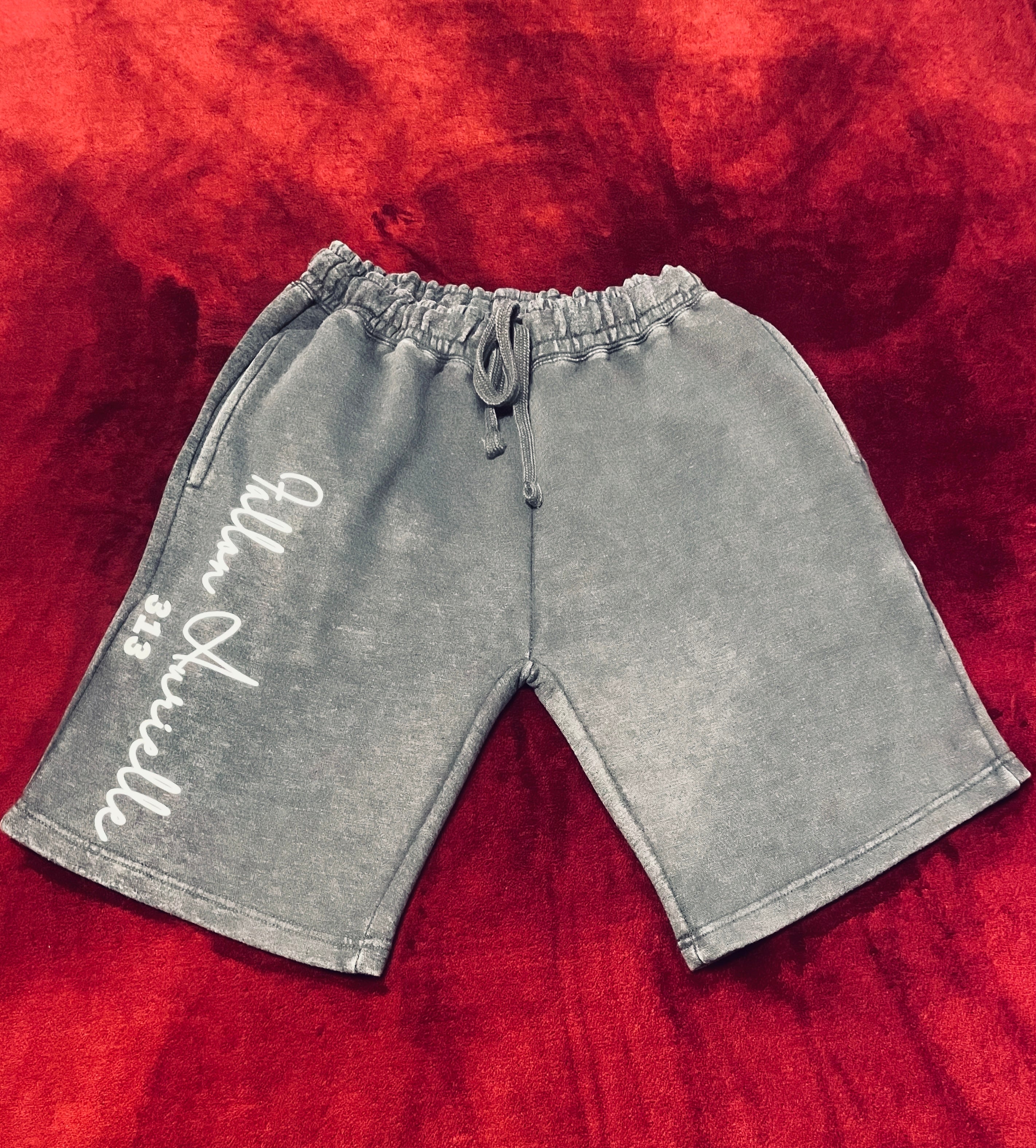 Fallon Aurielle Unisex Signature 313 Detroit Rep Yo Set Area Code Short Set (Charcoal Gray, Black & White)