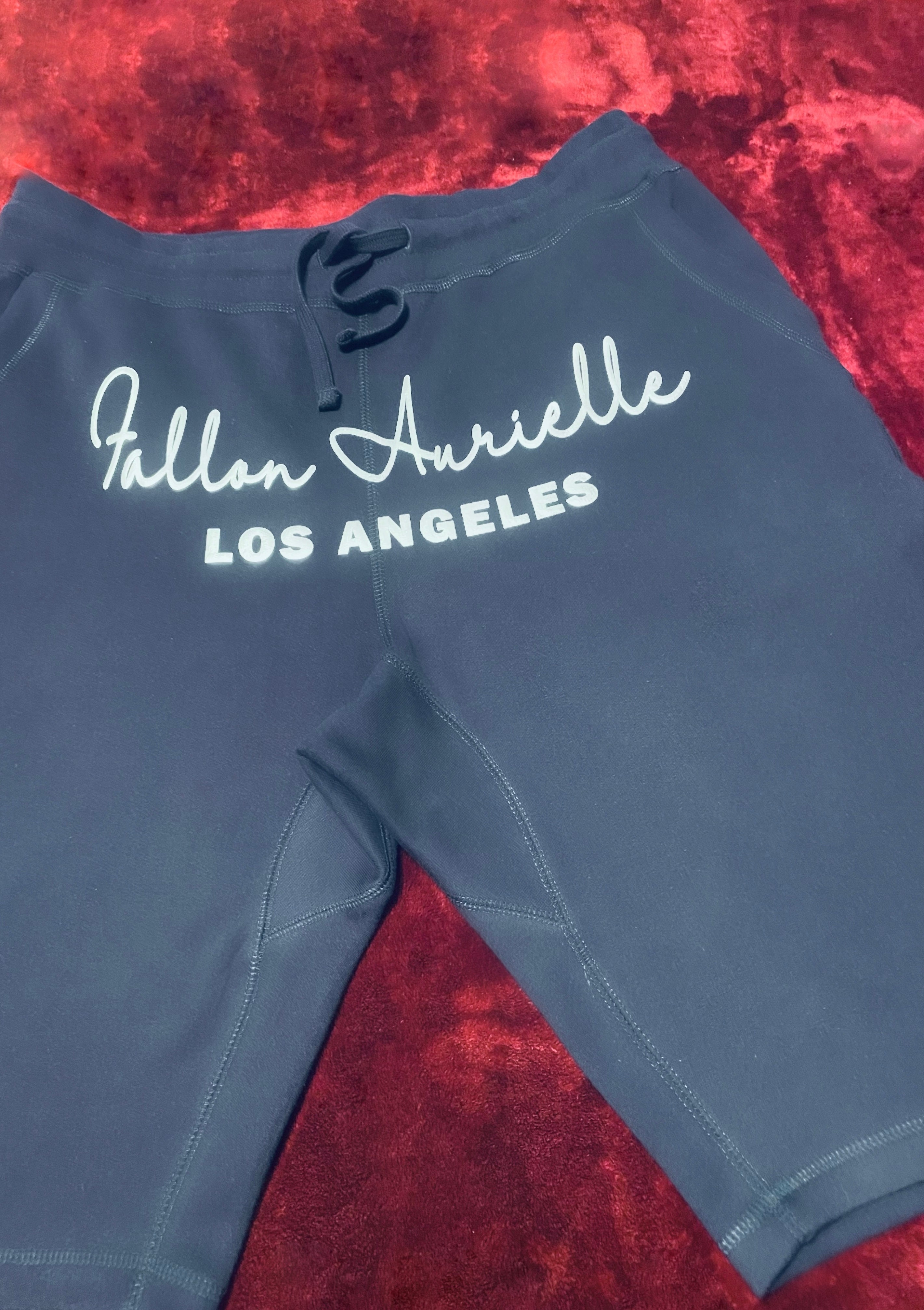 Fallon Aurielle Unisex Signature Los Angeles Rep Yo Set Short Set (Navy Blue & Silver)