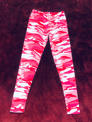 Fallon Aurielle Signature 3 Piece Capricorn Logo Zodiac Leggings Set (White, Neon Pink & Red)