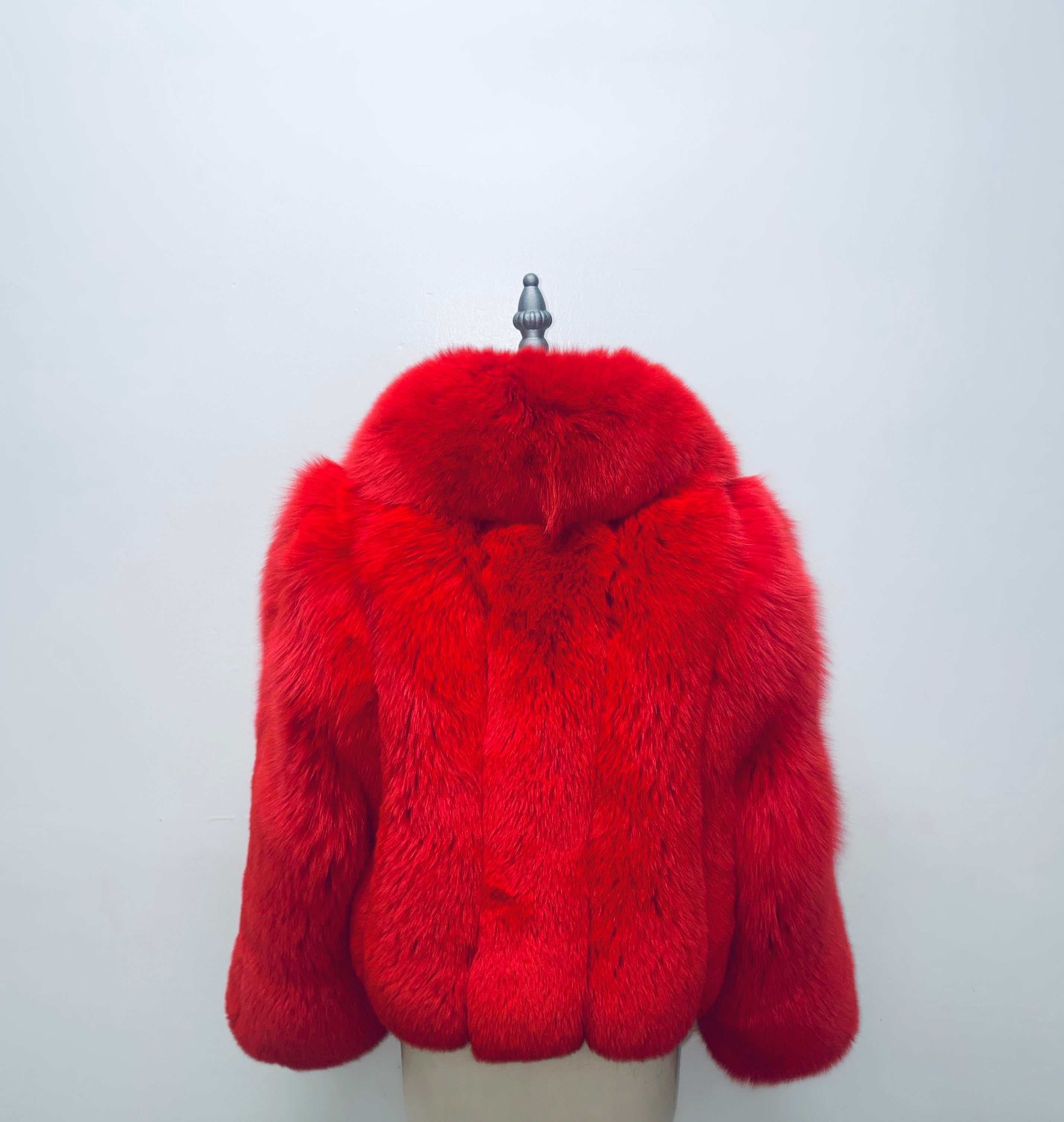 Fallon Aurielle Cherrie Fox Fur Jacket (Red)