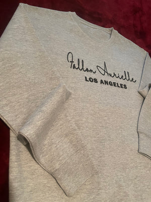 Fallon Aurielle Unisex Signature Los Angeles Crewneck Jogging Set (Gray & Black)