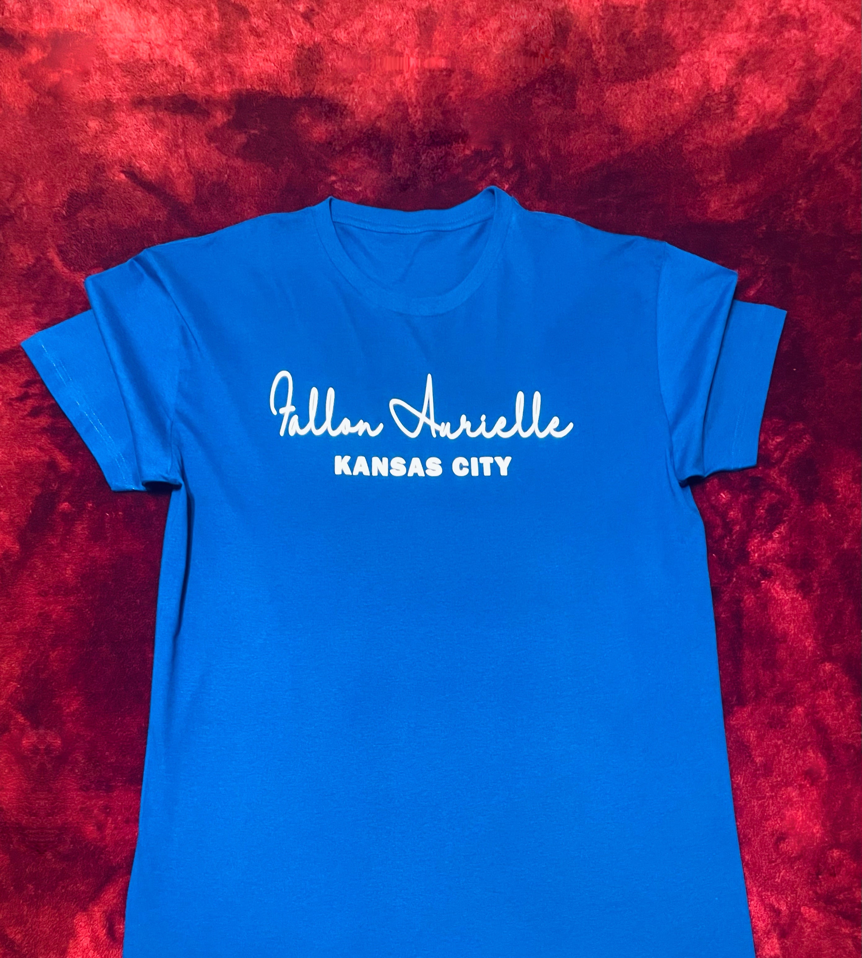 Fallon Aurielle Unisex Signature Kansas City Rep Yo Set Short Set (Royal Blue & White)