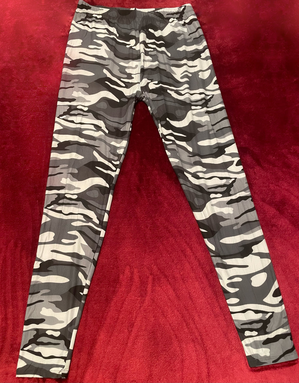 Army Brat Leggings (Gray, Black & White Camo)