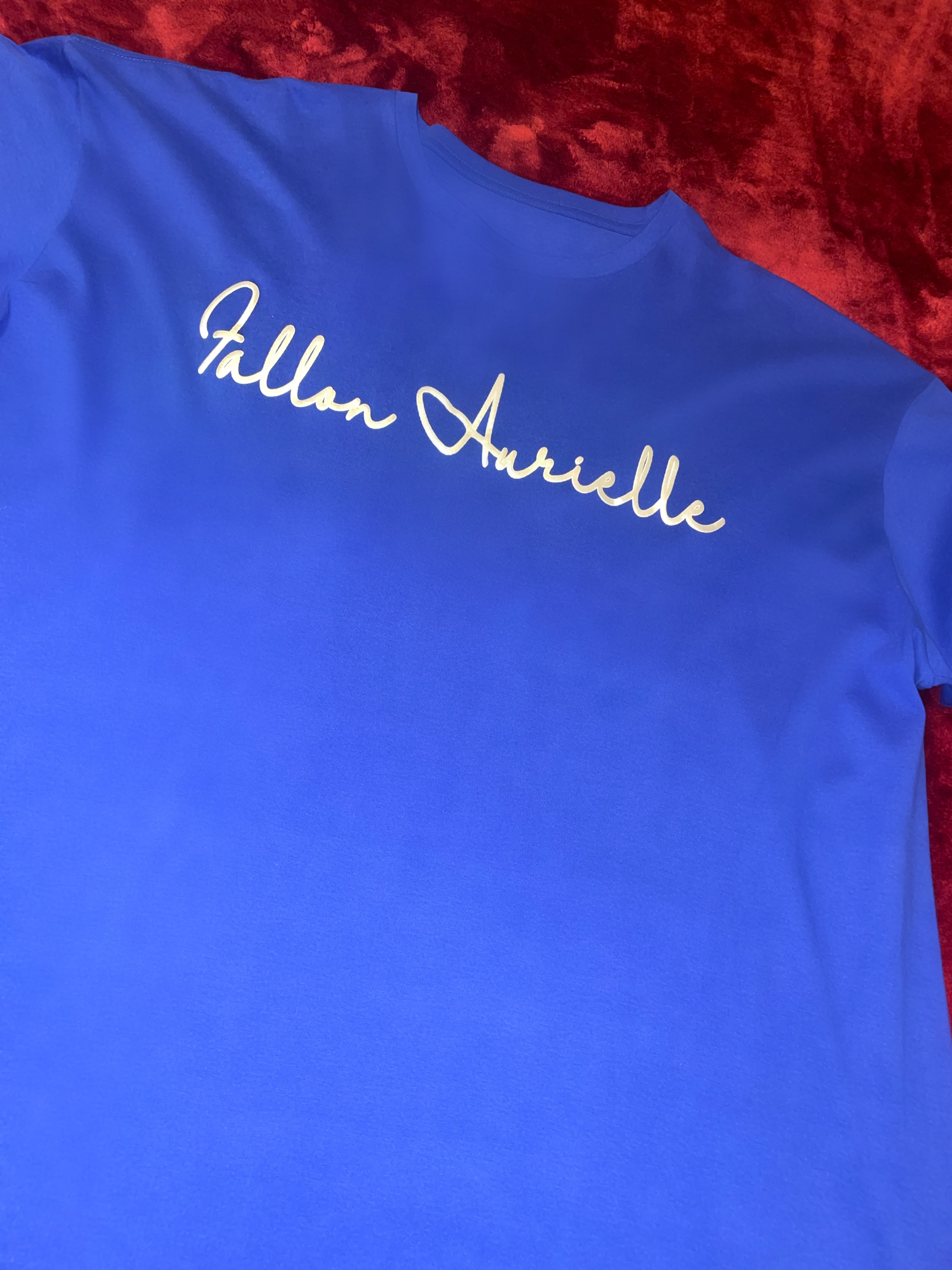 Fallon Aurielle Unisex Signature Gemini Logo & Name Zodiac Short Set (Royal Blue & Silver)