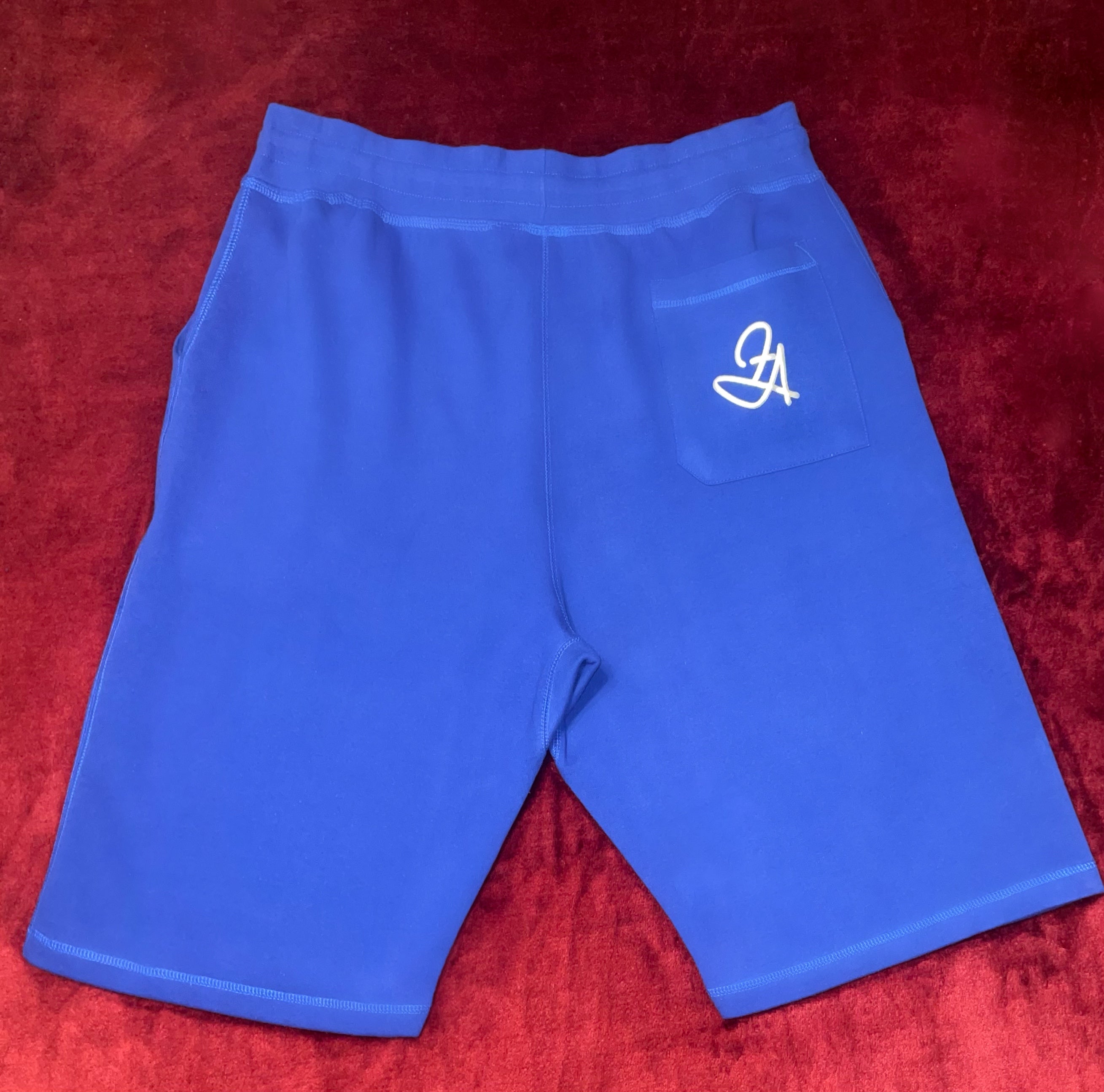 Fallon Aurielle Unisex Signature Gemini Logo & Name Zodiac Short Set (Royal Blue & Silver)