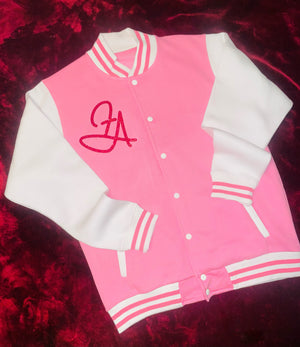 Fallon Aurielle Unisex Signature Capricorn Zodiac Jacket (Pink, Red Sparkle & White)