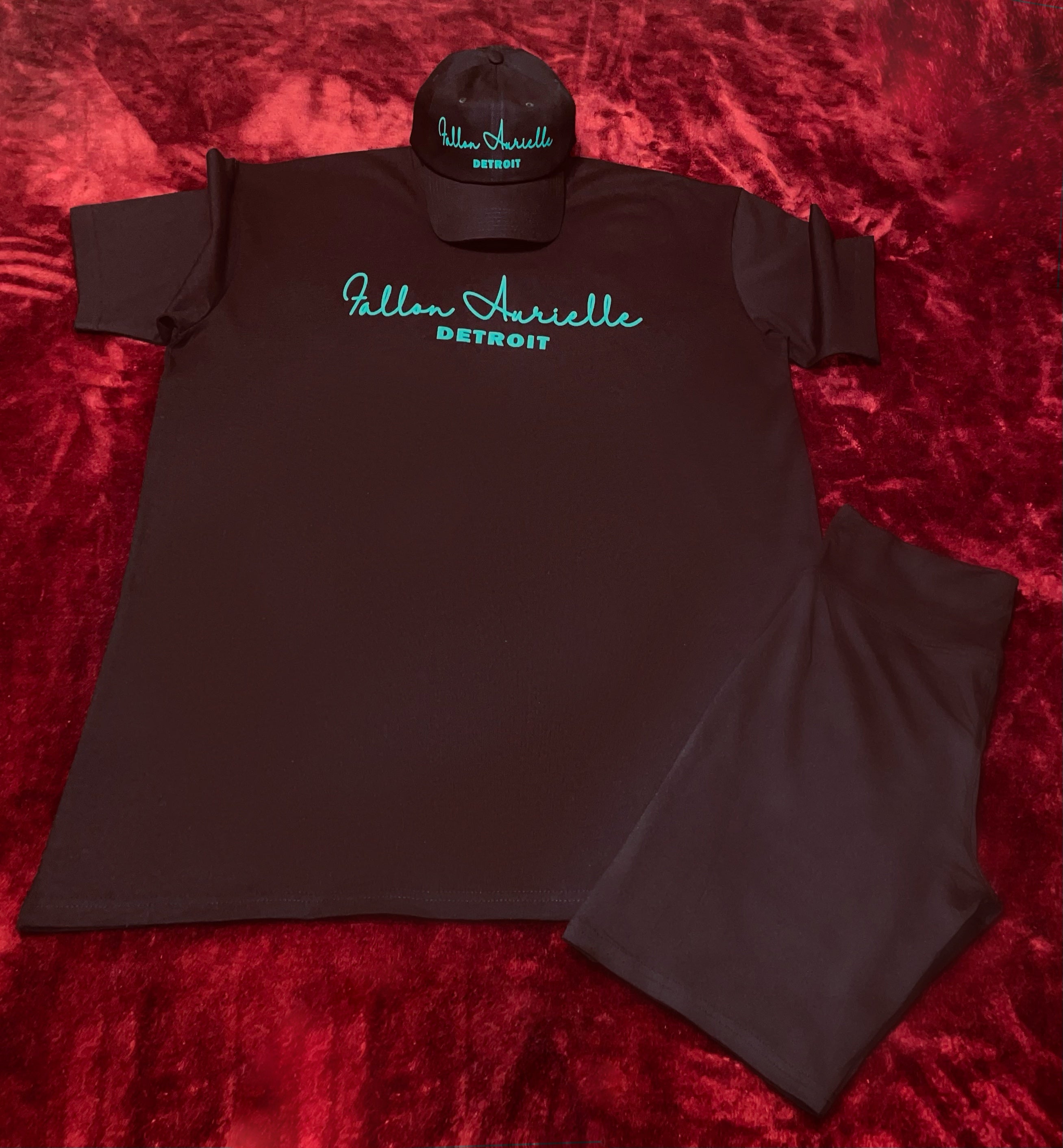 Fallon Aurielle Unisex Signature Detroit T-Shirt (Black & Hunter Green)