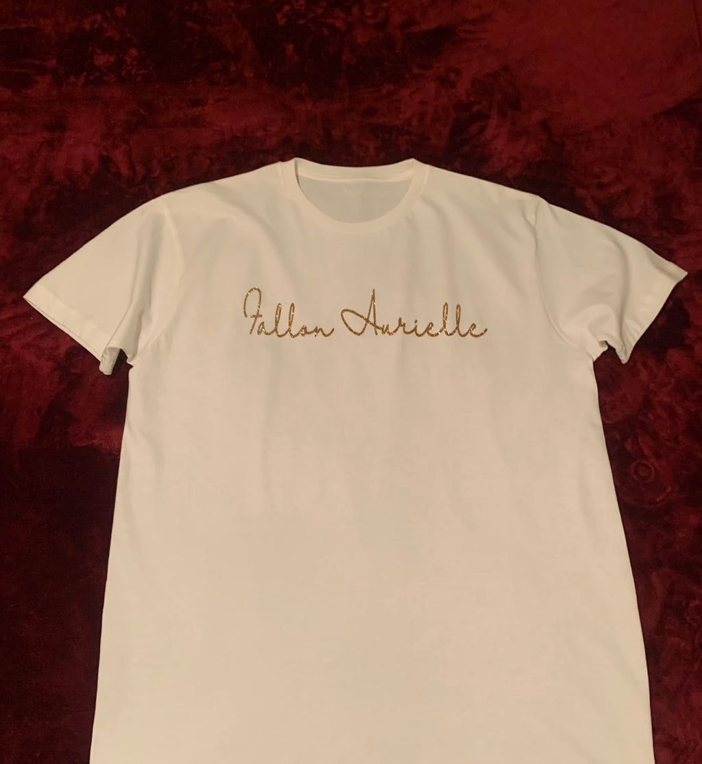 Fallon Aurielle Unisex Signature T-Shirt (Cream & Gold)